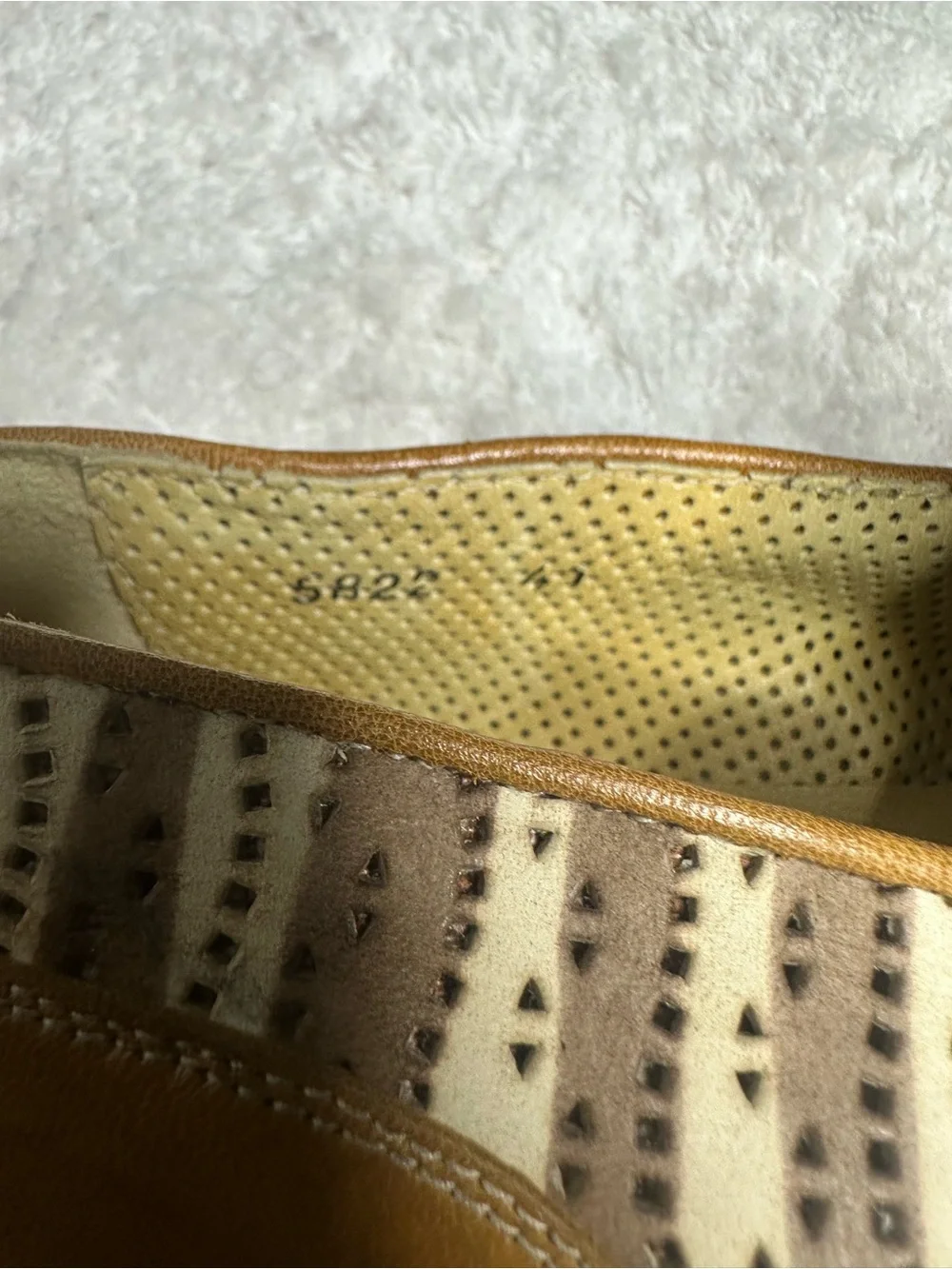 Carlo Ventura Italian Leather Striped Square Toe loafers 41 US 8